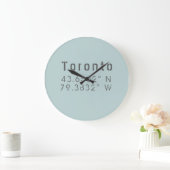 Toronto Latitude Longitude Wall Clock Große Wanduhr (Zuhause)