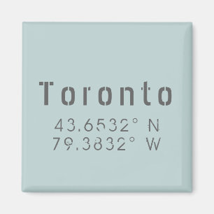 Toronto Latitude und Längengrad Magnet