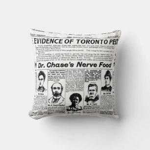 Toronto Leute Vintage-Zeitung Kissen