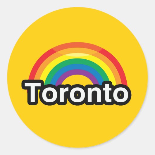 TORONTO LGBT PRIDE RAINBOW RUNDER AUFKLEBER (Vorderseite)