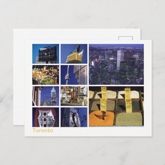 Toronto multiimage postkarte (Vorne/Hinten)