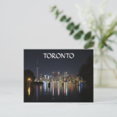 Toronto-Nachtansicht von Toronto-Insel Postkarte (Stehend Vorderseite)