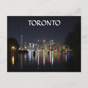 Toronto-Nachtansicht von Toronto-Insel Postkarte