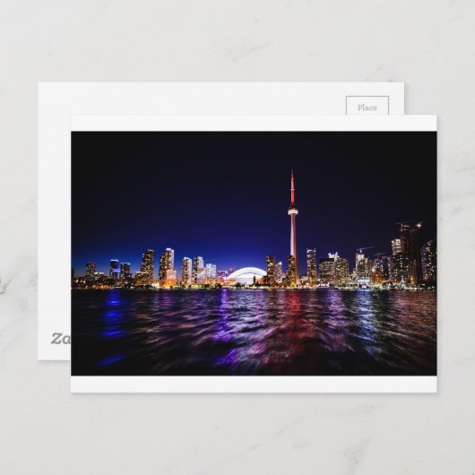 Toronto Night Skyline Postkarte (Vorne/Hinten)