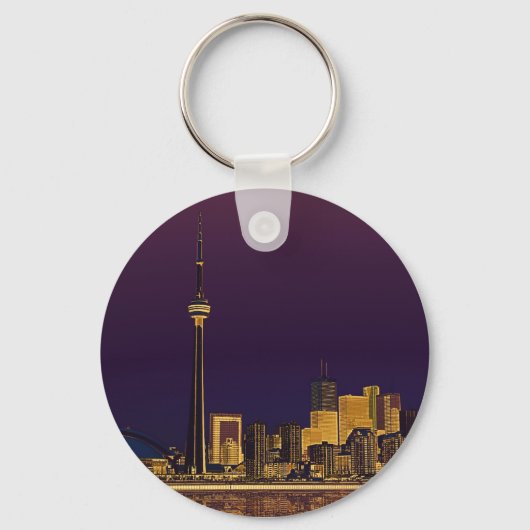Toronto Night Skyline Schlüsselanhänger (Vorderseite)