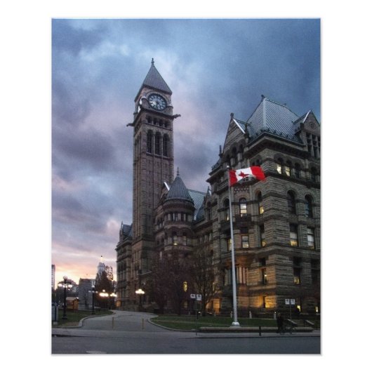 Toronto Old City Hall in Dusk Fotodruck (Vorne)