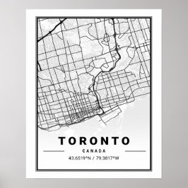 Toronto Ontario Canada Travel City Map Poster