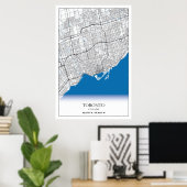 Toronto Ontario Canada Travel City Map Poster (Heimbüro)