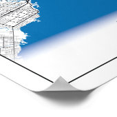 Toronto Ontario Canada Travel City Map Poster (Ecke)