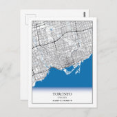Toronto Ontario Canada Travel City Map Postkarte (Vorne/Hinten)