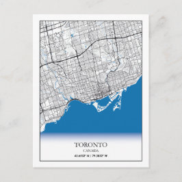 Toronto Ontario Canada Travel City Map Postkarte