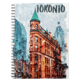 Toronto Ontario Canada Travel Watercolor Notizblock