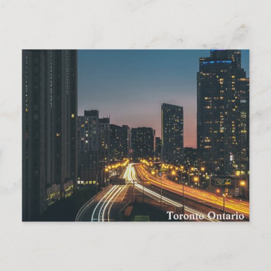 Toronto Ontario City Night Sky Postkarte (Vorderseite)