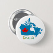 Toronto Ontario fertigen Kanada-Buttonknopf Button (Vorne & Hinten)