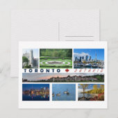 Toronto Ontario Kanada Tourist Postcard Multiview Postkarte (Vorne/Hinten)