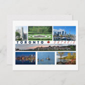 Toronto Ontario Kanada Tourist Postcard Multiview Postkarte (Vorne/Hinten)