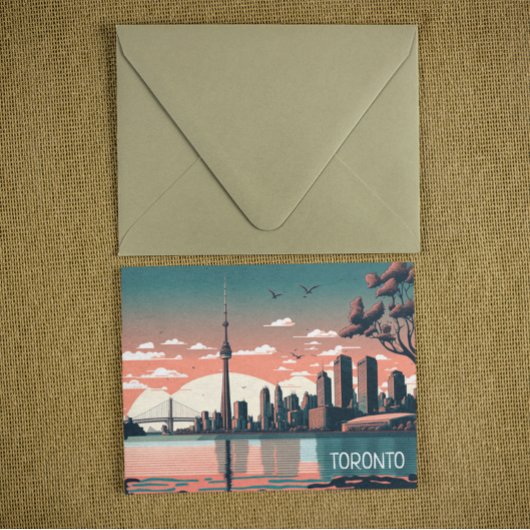 Toronto Ontario Panorama View City Postkarte