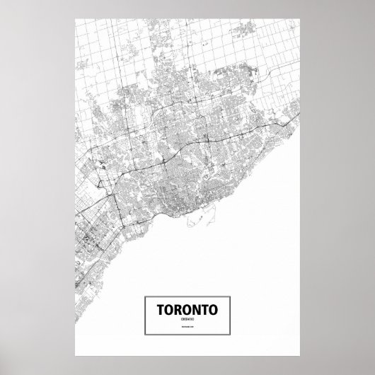 Toronto, Ontario (schwarz auf weiß) Poster (Vorne)