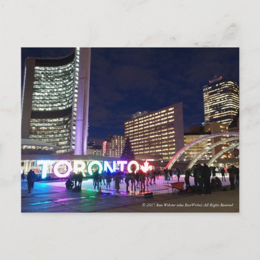 Toronto Pan Am Sign & Maple Leaf von RoseWrites Postkarte (Vorderseite)