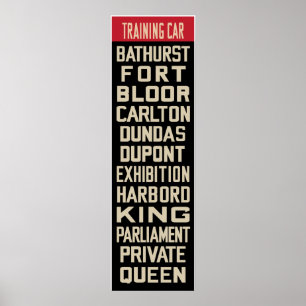 Toronto PCC Replica Rollsign (Teil I) Poster