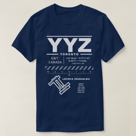 Toronto Pearson Int'l Airport YYZ Tee Shirt (Design vorne)