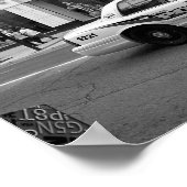 Toronto Police Car Black and White Fotografy Poster (Ecke)