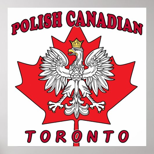 Toronto Polnisches kanadisches Leaf Poster (Vorne)