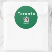 Toronto QEW Runder Aufkleber (Tasche)