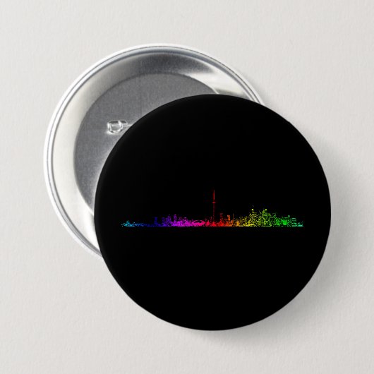 Toronto Rainbow Button (Vorne & Hinten)