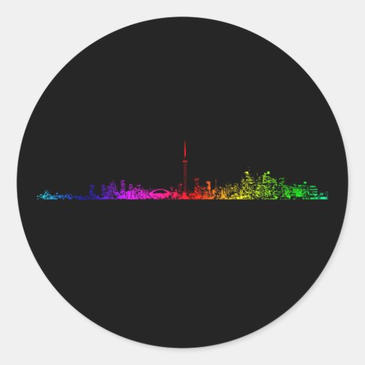 Toronto Rainbow Runder Aufkleber (Vorderseite)