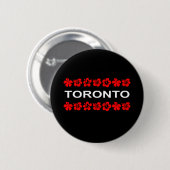 Toronto Red Aloha Bands Dark Color Button (Vorne & Hinten)