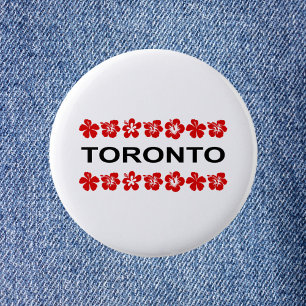 Toronto Red Aloha Bands Light Color Button