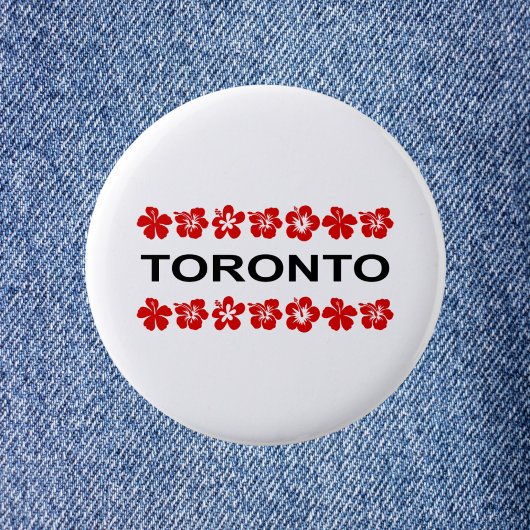Toronto Red Aloha Bands Light Color Button