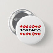 Toronto Red Aloha Bands Light Color Button (Vorne & Hinten)