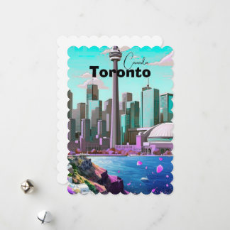 Toronto-Reisepostkarte, Kanada-Reisepostkarte, T Feiertagskarte