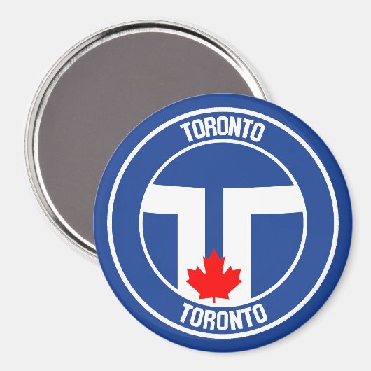Toronto Round Emblem Magnet (Vorderseite/Rückseite)
