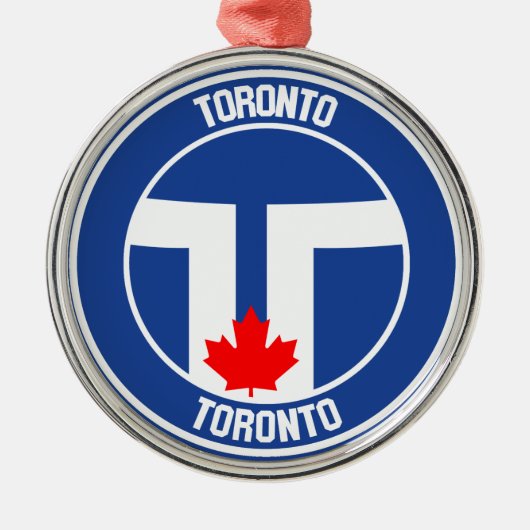 Toronto Round Emblem Ornament Aus Metall (Vorne)