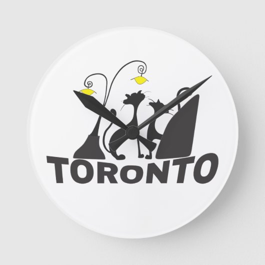 Toronto Runde Wanduhr (Vorderseite)