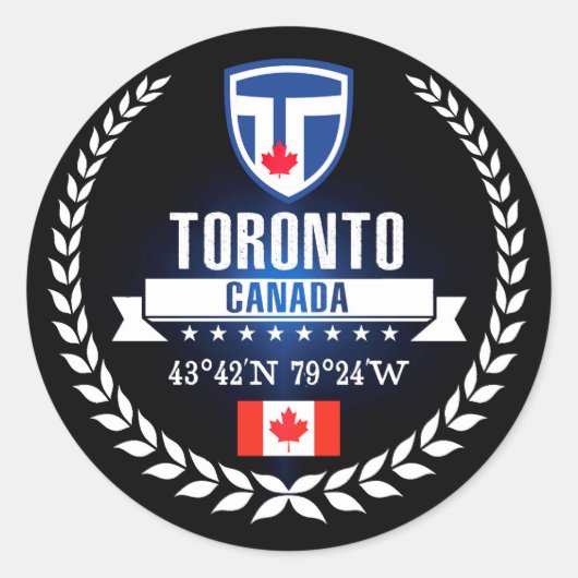 Toronto Runder Aufkleber (Vorderseite)
