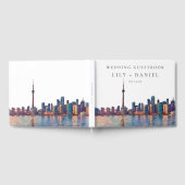 Toronto Skyline Aquarell-Hochzeit Gästebuch (Voll)