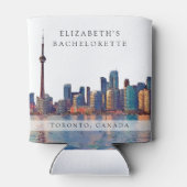 Toronto Skyline Aquarell Junggesellinnenabschied Dosenkühler (Rückseite)