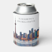 Toronto Skyline Aquarell Junggesellinnenabschied Dosenkühler (Kanne Rückseite)