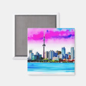 Toronto Skyline Artistic Magnet (Vorderseite/Rückseite)