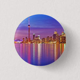 Toronto-Skyline bei Dämmerung Button