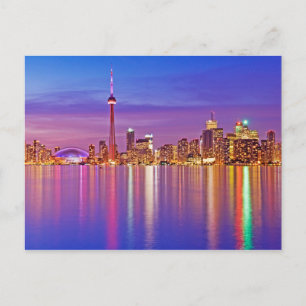 Toronto-Skyline bei Dämmerung Postkarte