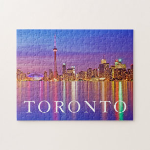 Toronto-Skyline bei Dämmerung Puzzle