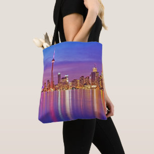 Toronto-Skyline bei Dämmerung Tasche