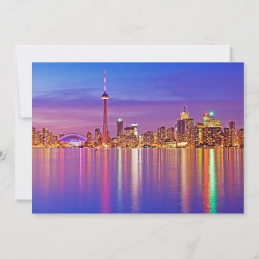 Toronto Skyline bei Dusk Dankeskarte (Vorderseite)