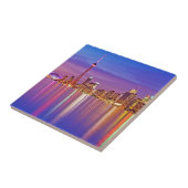 Toronto Skyline bei Dusk Fliese (Seite)