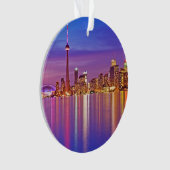 Toronto Skyline bei Dusk Ornament (Vorderseite)